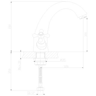Смеситель для раковины Decoroom хром DR49011 Смеситель для раковины Decoroom хром DR49011