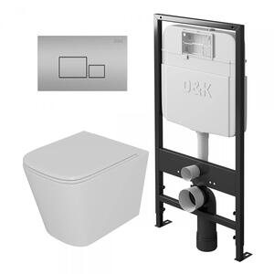 Комплект D&K DS1511604 инсталляция DI8055119 унитаз DT1516016 клавиша смыва DB1519002