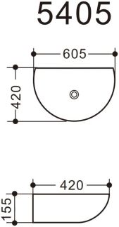 Раковина Art&Max 60см белый AM5405-W Раковина Art&Max 60см белый AM5405-W