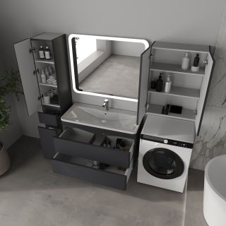Тумба под раковину Style Line Атлантика Люкс Плюс СС-00002589 100 см графит