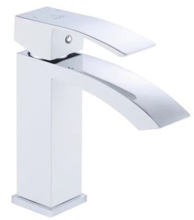 Смеситель для раковины Rose R1501F белый/хром Смеситель для раковины Rose R1501F белый/хром