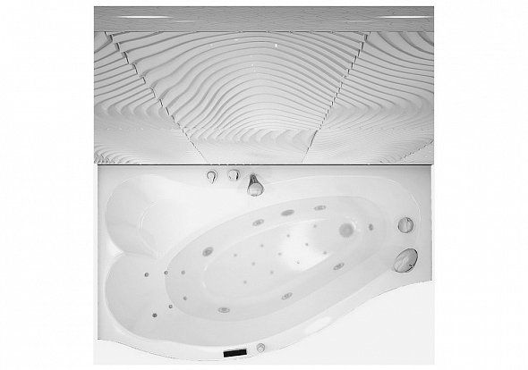 Карниз для ванны Aquanet Palma 170х90 полукруглый