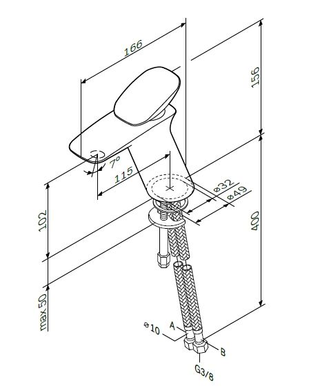 Смеситель Am.Pm Spirit V2.0 F70A02100 для раковины
