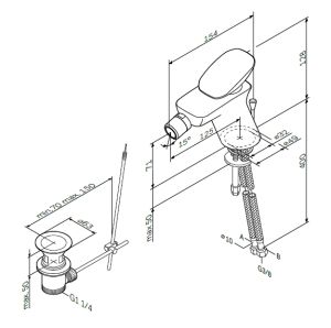 Смеситель Am.pm Spirit V2.0 F70A83100 для биде с д/к