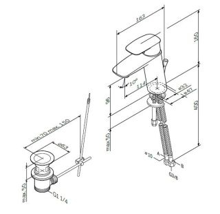 Смеситель Am.Pm Spirit V2.1 F71A82100 для раковины с д/к