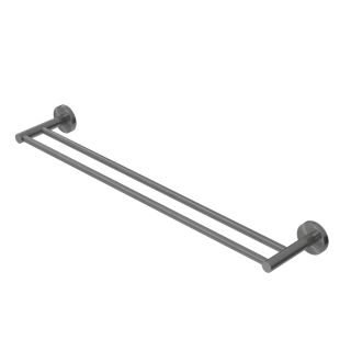 Полотенцедержатель двойной Cezares Релакс (Relax) RELAX-THD-65-GM оружейная сталь