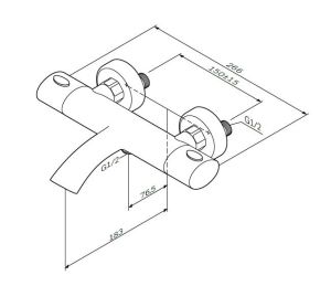 Смеситель Am.pm Sense F7550064 для ванны с термостатом