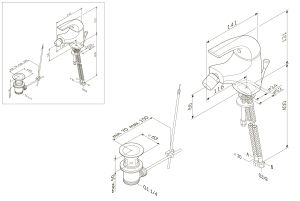 Смеситель Am.pm Sense F7583100 для биде с д/к