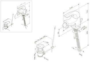Смеситель Am.pm Sense F7583100 для биде с д/к