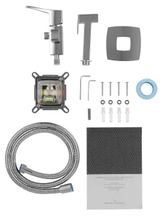 Гигиенический душ со смесителем Wonzon & Woghand Flex WW-88829072-CR хром