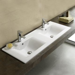 Двойная раковина Melana 2120XX-805 122см белый Двойная раковина Melana 2120XX-805 122см белый