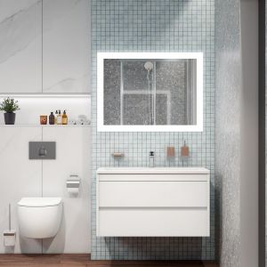 Подвесная тумба под раковину Art&Max Family 90см белый глянцевый Family-900-2C-SO-BL