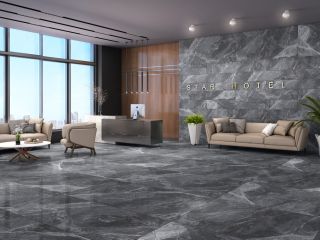 Керамический гранит Azario МЭПЛ АКСИС ГРЕЙ P231123010G 80х160 глянцевая