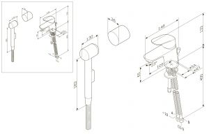 Смеситель Am.Pm Like F8003000 для раковины с гигиеническим душем