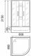 Душевая кабина Parly 80x80см чёрный F811B