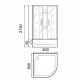 Душевая кабина Parly F811 80x80 см хром