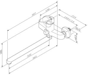 Смеситель Am.pm Joy F8590000 для ванны