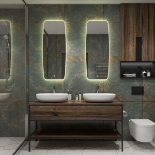 Зеркало с холодной подсветкой Art&Max Forli 50x120см AM-For-500-1200-DS-F Зеркало с холодной подсветкой Art&Max Forli 50x120см AM-For-500-1200-DS-F