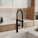 Смеситель для кухни WasserKRAFT A8867 с гибким изливом чёрный матовый
