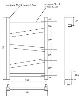 Полотенцесушитель водяной Point Феникс PN15156 П5 50x60см хром Полотенцесушитель водяной Point Феникс PN15156 П5 50x60см хром
