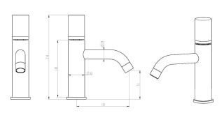 Смеситель для раковины Boheme Stick 121-CR-MR-W хром/белый мрамор Смеситель для раковины Boheme Stick 121-CR-MR-W хром/белый мрамор