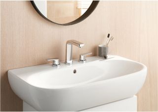 Смеситель для раковины Kludi Pure&Solid на три отверстия хром 343940575 Смеситель для раковины Kludi Pure&Solid на три отверстия хром 343940575