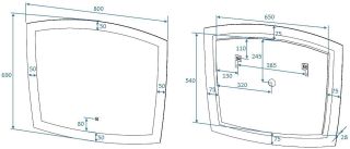 Зеркало с подсветкой Art&Max Roma 80x70см AM-Rom-800-700-DS-F Зеркало с подсветкой Art&Max Roma 80x70см AM-Rom-800-700-DS-F