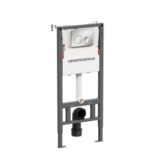 Система инсталляции для унитазов Ceramicanova Баланс (Balance) CN121001CH с кнопкой смыва Круг (Circle) хром