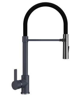 Смеситель для кухни Ulgran Classic U-024-343 с высоким гибким изливом антрацит Смеситель для кухни Ulgran Classic U-024-343 с высоким гибким изливом антрацит