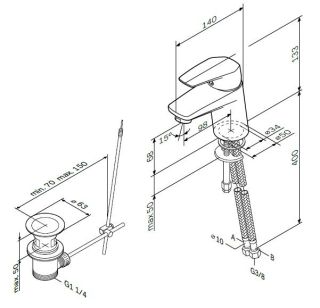 Смеситель Am.Pm Gem F9082100 для раковины с д/к