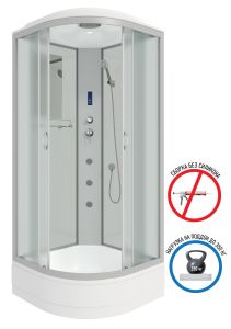 Душевая кабина Niagara NG-3301-14F с гидромассажем 90x90см серебро/матовое