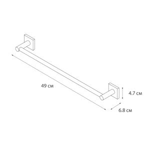Полотенцедержатель трубчатый Fixsen Lux Satin, 45см, сатин (FX-16001)