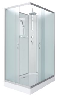 Душевая кабина Niagara NG-43185-14QBKT 110x80см серебро/матовое