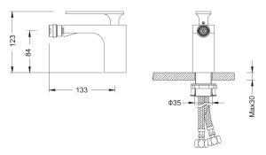 Смеситель для биде Timo Torne 4362/17F золото матовое