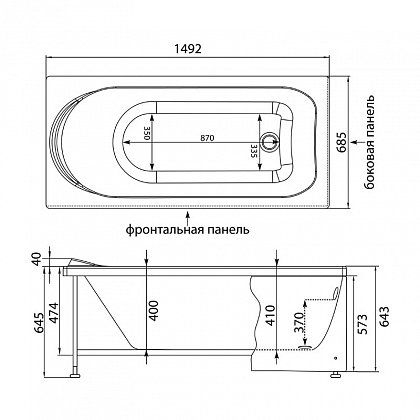 Панель фронтальная Aquanet West 150