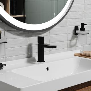 Смеситель для раковины WasserKRAFT Nuthe 9103 чёрный матовый