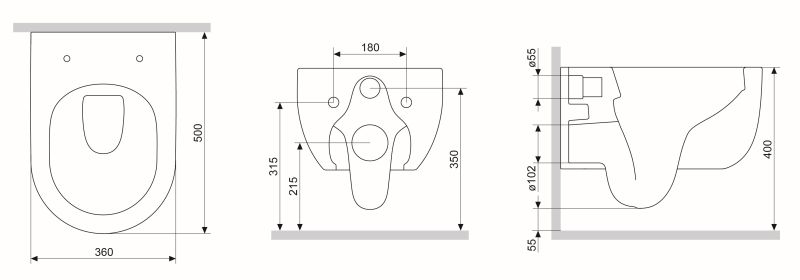 Подвесной унитаз Damixa Scandinavian Pure безободковый белый DX36C1701SC