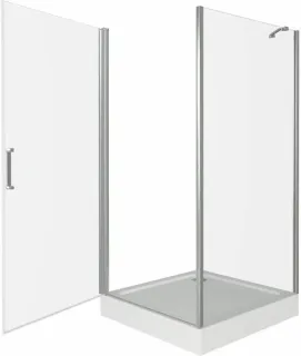 Душевое ограждение Good Door Fantasy CR-80-С-CH 80*80 профиль хром, стекло прозрачное
