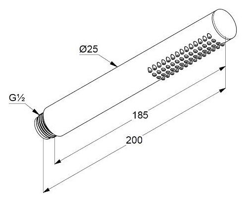 Душевая лейка Kludi Nova Fonte Puristic 3912053-00 белый матовый