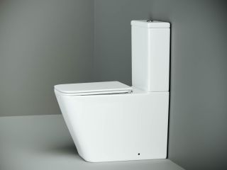 Напольная пристенная чаша унитаза Ceramicanova Кубик (Cubic) CN1803-B белый