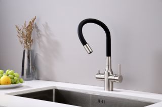 Смеситель для кухни Paulmark Salix Sa213419-NI никель Смеситель для кухни Paulmark Salix Sa213419-NI никель