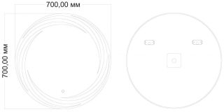 Зеркало с подсветкой Art&Max Romantic 70см AM-Rom-700-700-DS-F Зеркало с подсветкой Art&Max Romantic 70см AM-Rom-700-700-DS-F