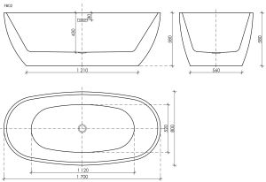 Акриловая ванна Sancos Flo FB02 170x80см белый