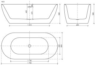 Акриловая ванна Sancos Fusion FB03 170x80см белый Акриловая ванна Sancos Fusion FB03 170x80см белый