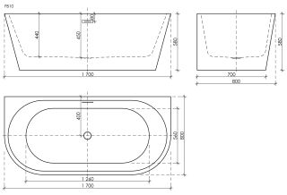 Акриловая ванна Sancos First FB10 170x80см белый Акриловая ванна Sancos First FB10 170x80см белый
