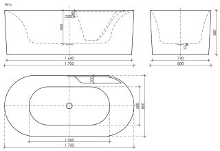 Акриловая ванна Sancos Omega FB16 170x80см белый Акриловая ванна Sancos Omega FB16 170x80см белый