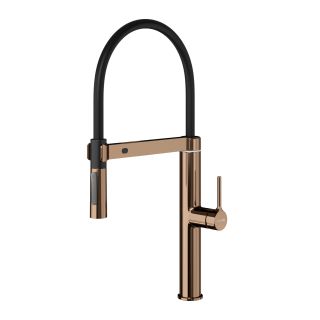 Смеситель для кухни WasserKRAFT A8897 с гибким изливом розовое золото