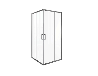 Душевой уголок Good Door Lite ЛТ00034 80x80 см профиль оружейная сталь матовая стекло прозрачное