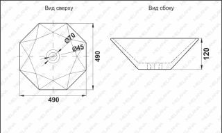 Накладная раковина Melana A482B-805 49см белый Накладная раковина Melana A482B-805 49см белый