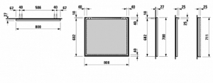 зеркало Laufen Frame 4.4740.4.900.144.1 80Х70